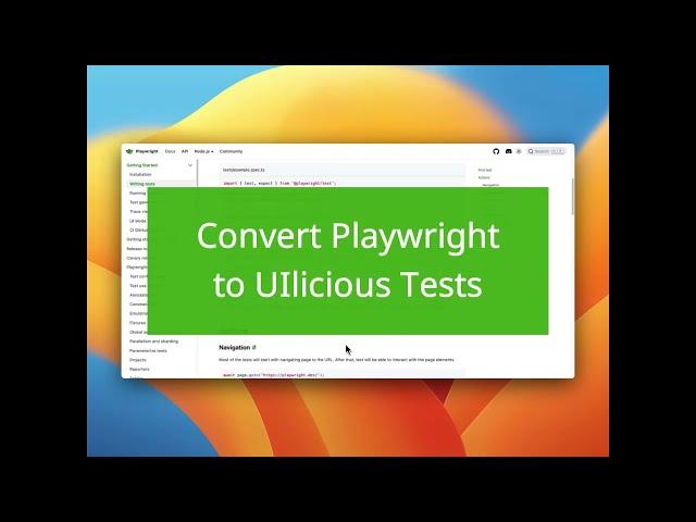 Converting Playwright tests to UI-licious