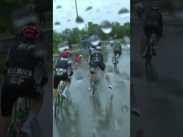 Heartbreak for Josh Tarling, who abandons the Giro d'Italia after sliding out in the rain 