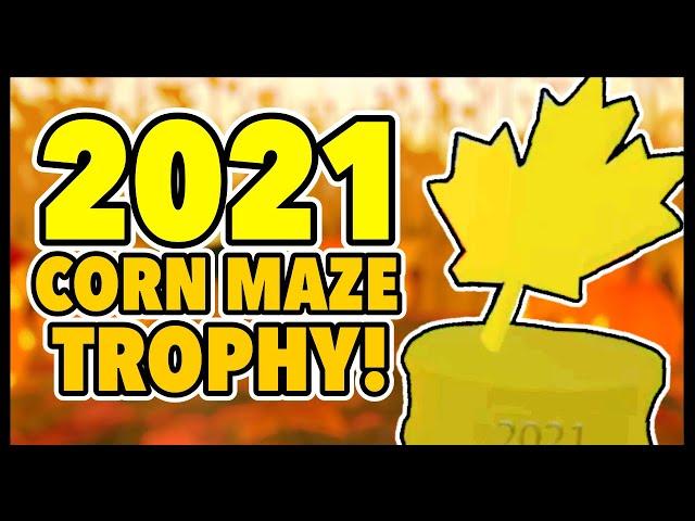 How to get the 2021 CORN MAZE TROPHY & COMPLETE THE CORN MAZE in WORK AT A PIZZA PLACE || ROBLOX