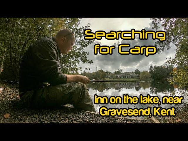 River Angler Goes Carp Fishing at Inn on the Lake Near Gravesend, Kent