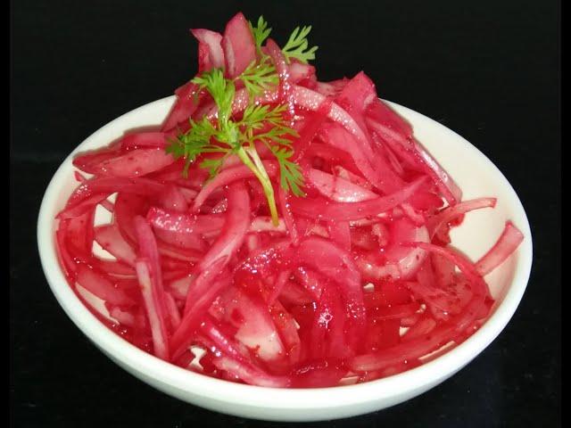 How to make sirke wali pyaaz /Instant restaurant style pink pickled onions/Onion pickle/Onion recipe