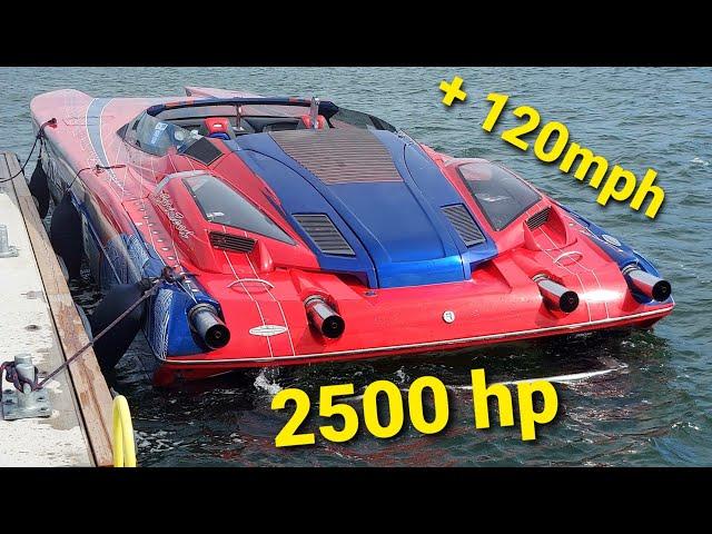 2500hp Nor-Tech 43 DANGER ZONE Powerboat. Very Loud & Fast Boat!