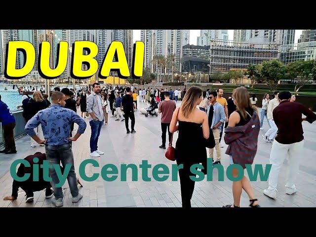 Dubai burj khalifa city center walk [4K]burj khalifa fountain show