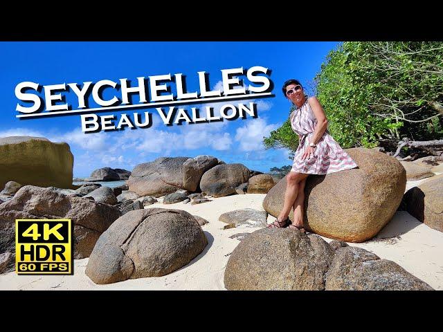 Seychelles Beau Vallon Beach Walk , Mahé Island in 4K 60fps HDR  The best places  walking tour 