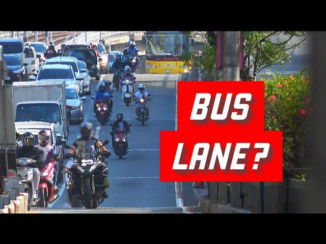 EDSA bus lane full of violators