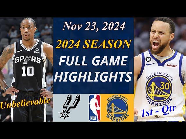 Golden State Warriors Vs San Antonio Spurs Game Highlights 2nd-Qtr | Nov 23, 2024 | NBA TODAY