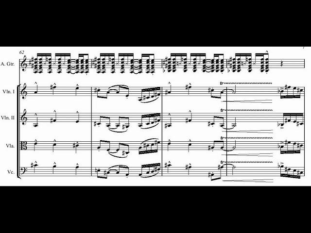 Lukáš Sommer - Third Letter To Father for Guitar and String Quartet (2024) [Score-Video]