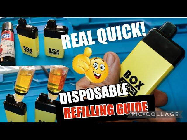 HOW TO REFILL YOUR DISPOSABLE  IN 2 MINUTES!