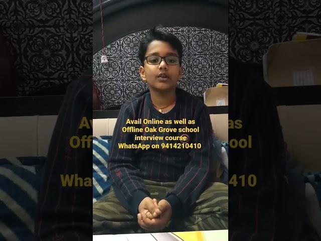 Oak Grove school interview #shorts | #oakgroveschool