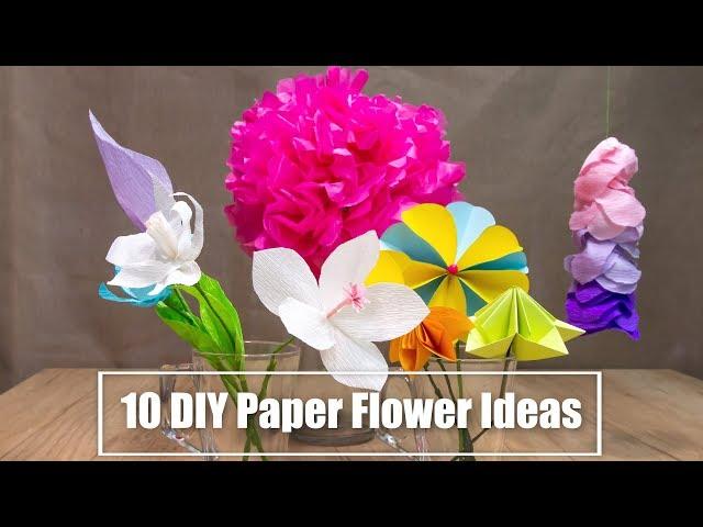 10 DIY paper flower ideas