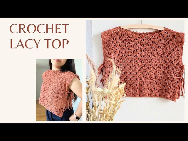 CROCHET LACY TOP | EASY CROCHET SUMMER TOP | CROCHET BY BEV