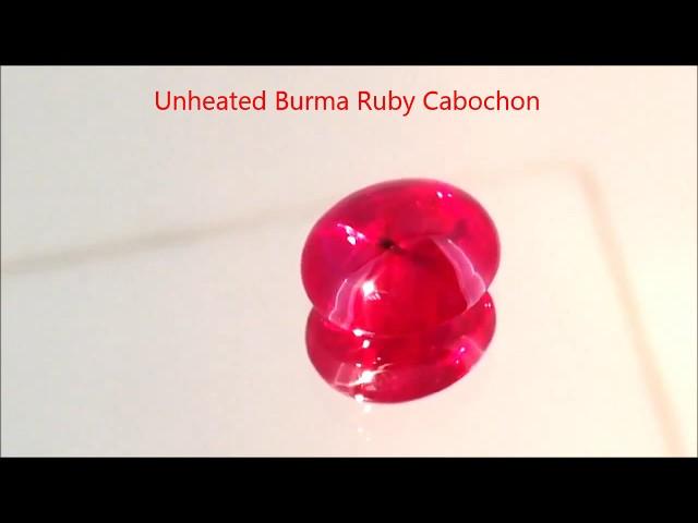 Natural Unheat Burma Ruby - 4 Carats Cabochon C.Dunaigre Certified - by Gandhi Enterprises