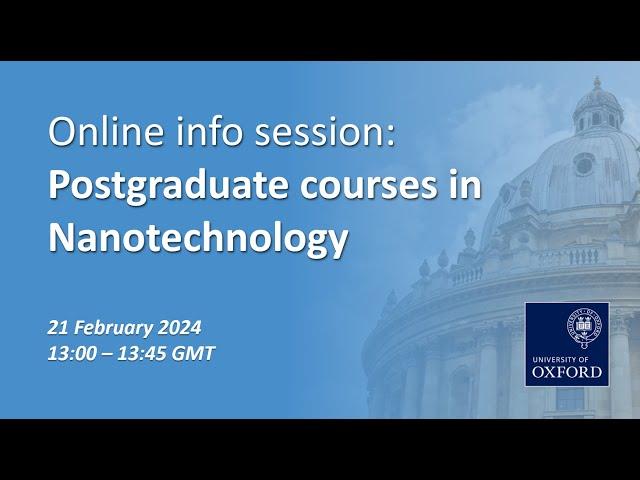 Postgraduate courses in Nanotechnology