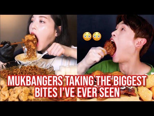 mukbangers taking the BIGGEST bites i've ever seen