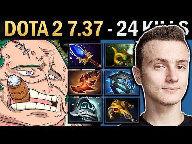 Pudge Dota 2 7.37 Miracle with 24 Kills and Rattlecage - TI14