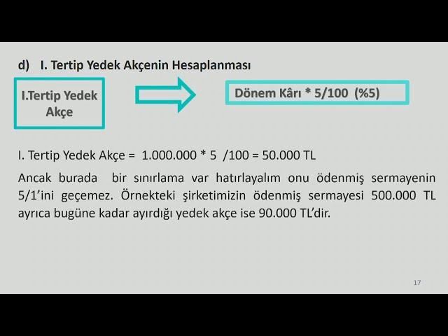 Sermaye Şirketlerinde Kâr Dağıtımı Örnekli Konu Anlatımı