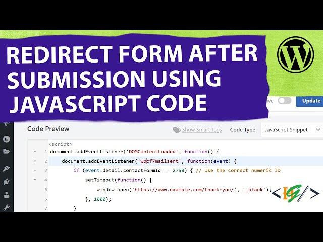 How to Redirect Form After Submission to Custom Page / URL using JavaScript Code in Contact Form 7