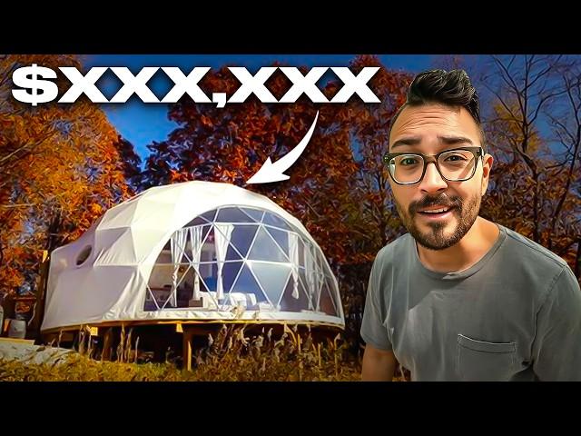 How much it costs to build a glamping geodome + FULL TOUR!