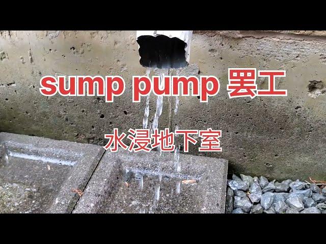 下大雨地下水上升， 污水泵罢工， 水浸basement , 务必检查sump pump