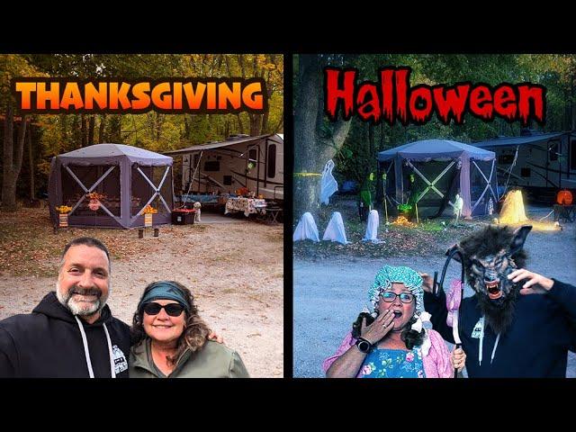 Celebrating Halloween and Thanksgiving while camping at Point Farms Provincial Park