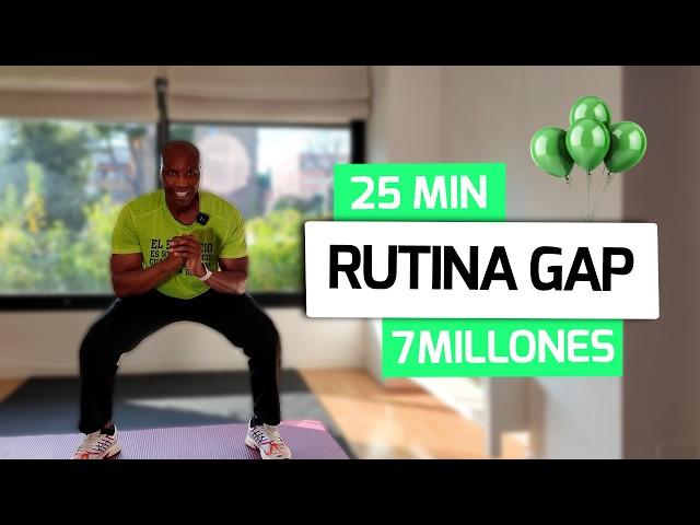  7 MILLONES!  Rutina GAP en Casa (25 Min Sin Equipo)