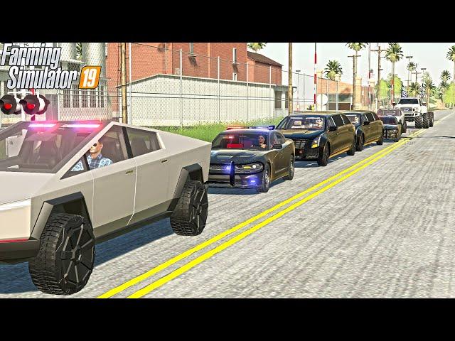 POLICE MOTORCADE "PRESIDENT LIMO" | FARMING SIMULATOR 2019