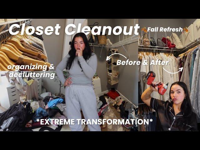 FALL CLOSET CLEANOUT*Pinterest Inspired* Apartment Closet Transformation+Amazon Organization Haul