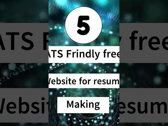 Day 38 : Top 5 Resume Making AI website #youtubeshorts #viral #techkrit