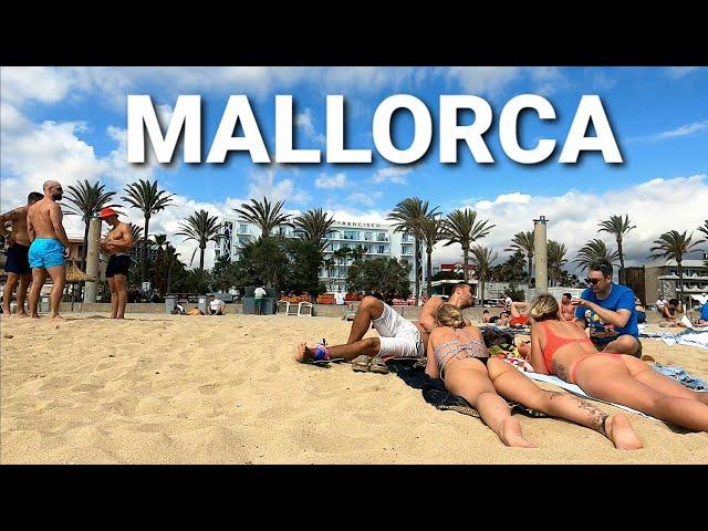 S'Arenal  MOST POPULAR beach of MALLORCA island   PLAYA de PALMA | Spain 2024 4K