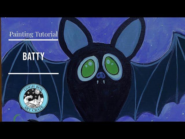 Kids painting tutorial: Batty