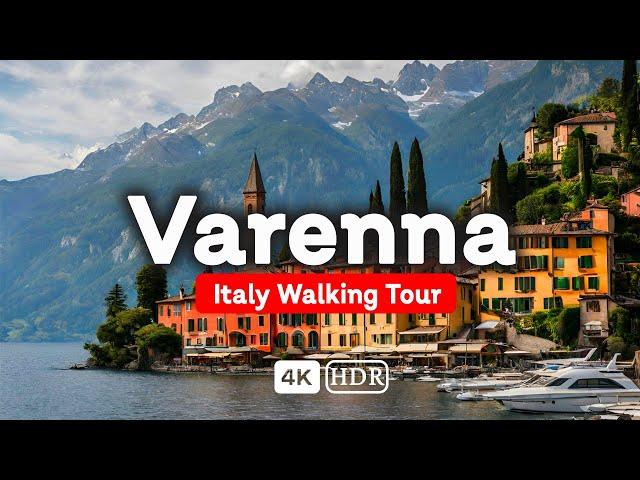 Varenna Lake Como Italy  4K Video Ultra HD Walking Tour 2024