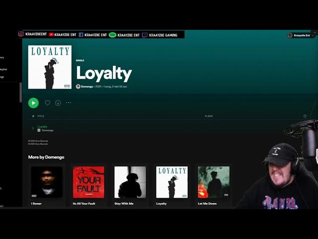 Kraayziie Reacts To Domengo - Loyalty