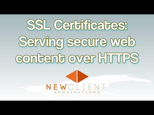 WebConcepts - SSL Certificates: Serving secure web content over HTTPS - WebConcepts