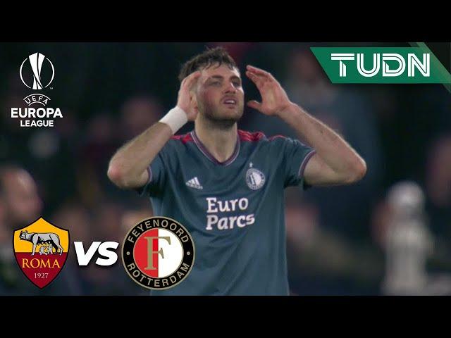 ¡INCREÍBLE lo que se pierde Santi Giménez! | Roma 2-1 Feyenoord | UEFA Europa League 22/23 4tos |