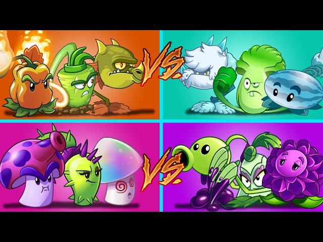 Plants Vs Zombies 2 Equipo Fuego Vs Gélido Vs Aleatorio Vs Venenoso