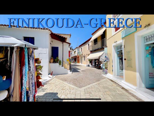  Finikounda, a village in the Peloponnese Greece, (walking tour) HDR 4K