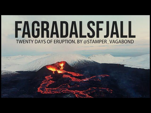 FAGRADALSFJALL- TWENTY DAYS OF ERUPTION, Epic Iceland volcanic eruption, drone movie 4k