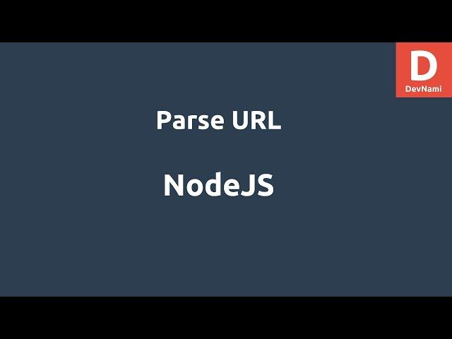 NodeJS Parse URL