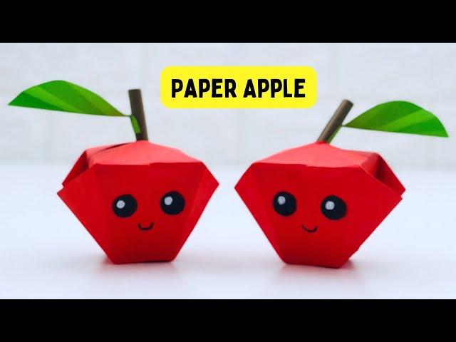 DIY PAPER APPLE  / Paper Crafts For School / Paper Craft / Easy kids craft ideas / paper Apple 3D