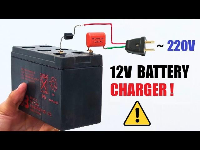 Simplest 12V Battery Charger for Beginners DIY