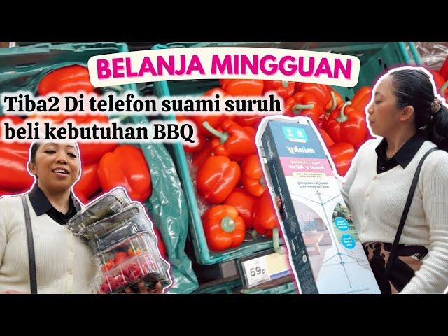 LAGI BELANJA MINGGUAN, DITELFON SUAMI SURUH BELİ KEBUTUHAN BBQ || ADA JEMURAN MODERN NIH 