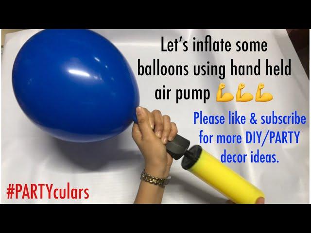 How to use balloon pump and tie a balloon #PARTYculars