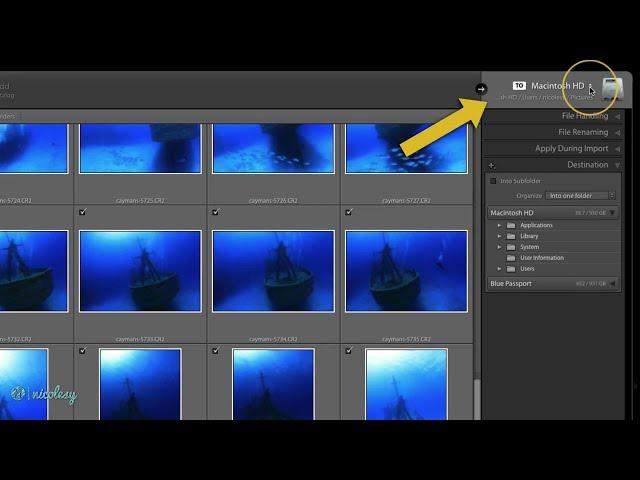 Quickly importing to recent destinations in Lightroom Classic