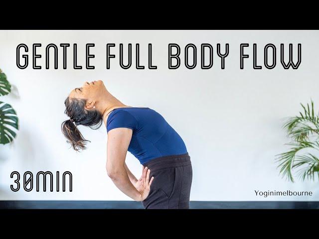 30 min Gentle full body yoga flow | twists | spine & hips