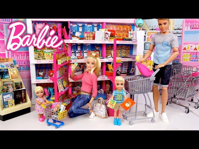 Barbie & Ken Family Supermarket Shopping Video - Titi Toys Dolls