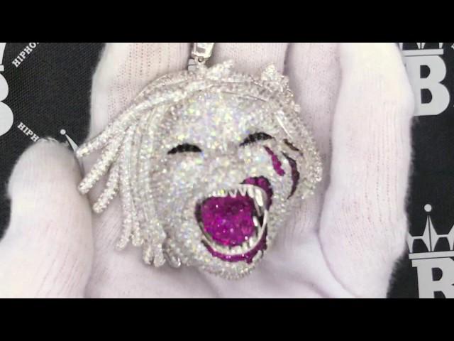 Half Man Half Beast CZ Hip Hop Bling Bling Pendant | Iced Out K21494R