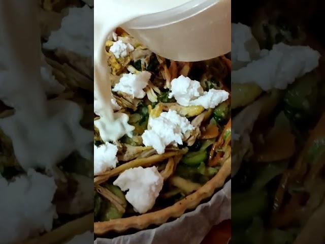 كيش بالفرماج دو de chèvre  والخضر 