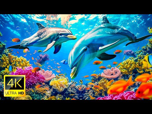 4K (ULTRA HD) The Most Beautiful Fish In The World - In The Aquarium You Can See Huge Sea Creatures.