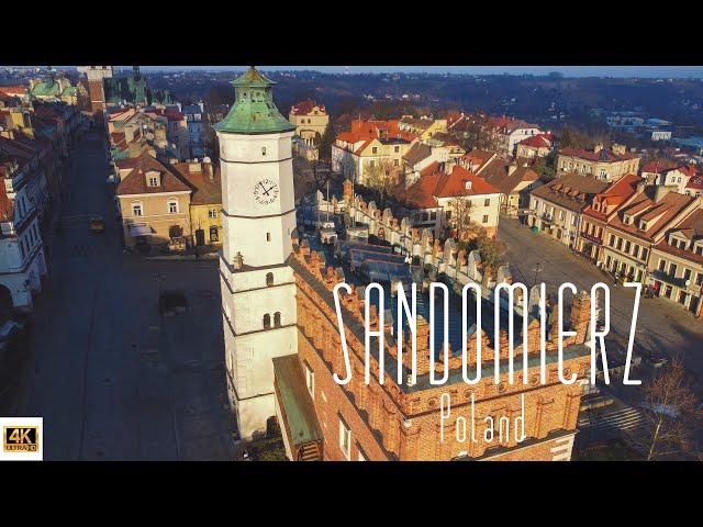 4K drone video of Sandomierz, Poland.