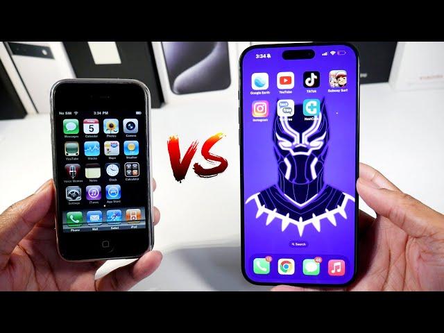 Original 2007 iPhone (1st Gen) VS iPhone 15 Pro Max - 16 Years Of Updates! (Nostalgia Incoming)